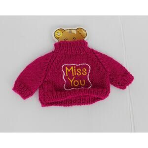 Bear Wear Sweater Miss You Fuchsia for 10"-12" Bears Westwater